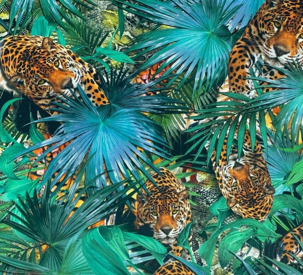 Madagascar Leopard Digital Velvet Fabric