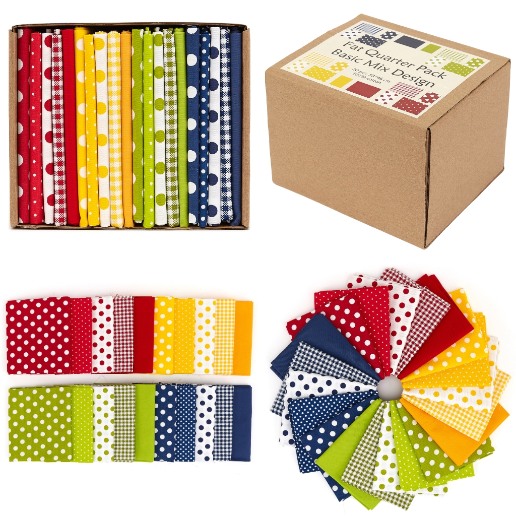 20 Piece Cotton Fat Quarter Bundle Box