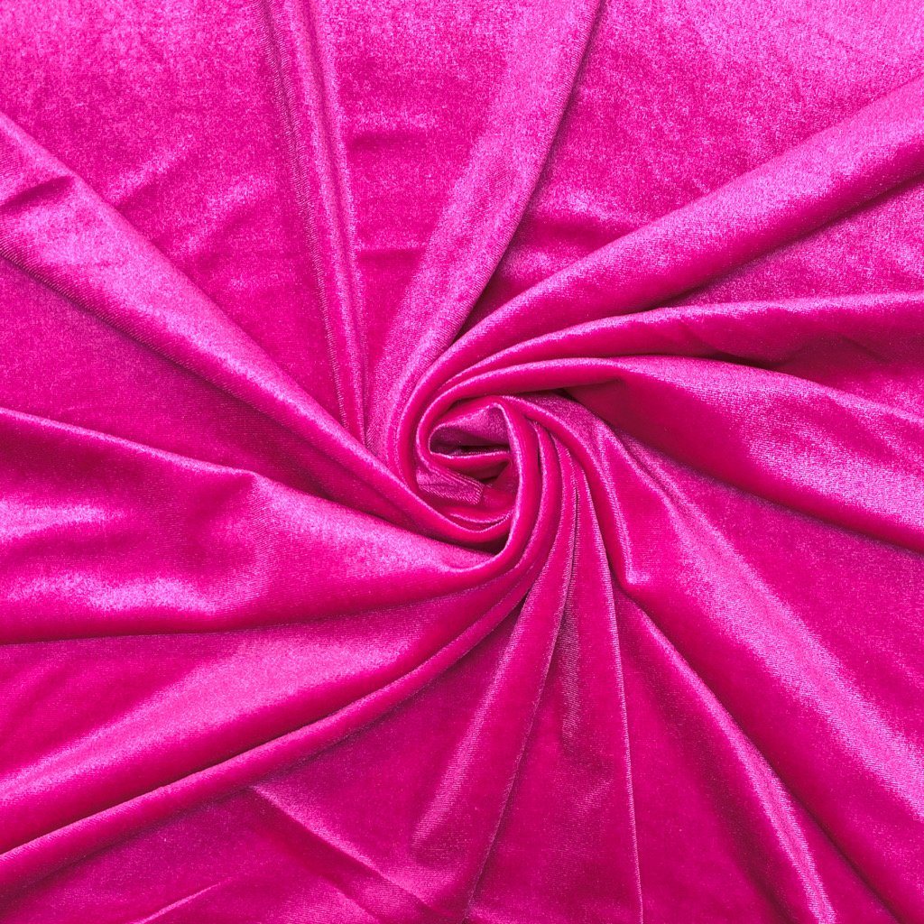 Plain Stretch Velvet Fabric