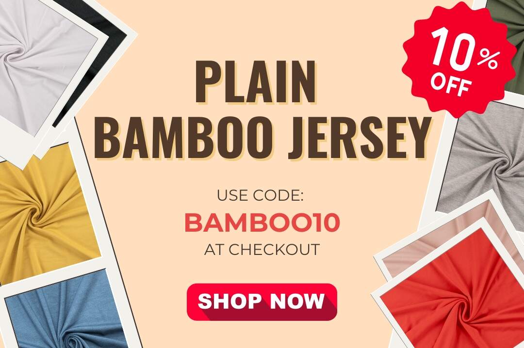 10% OFF Plain Bamboo Jersey Fabric!