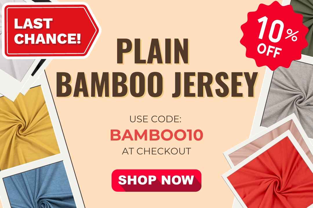 LAST CHANCE for 10% OFF Plain Bamboo Jersey Fabric!