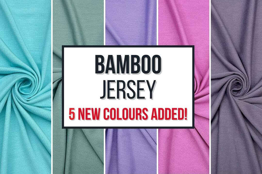 5 New Colours! - Plain Bamboo Jersey Fabric!