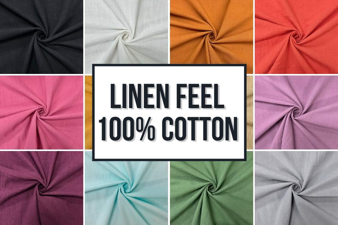 Linen Feel 100% Cotton Fabric!