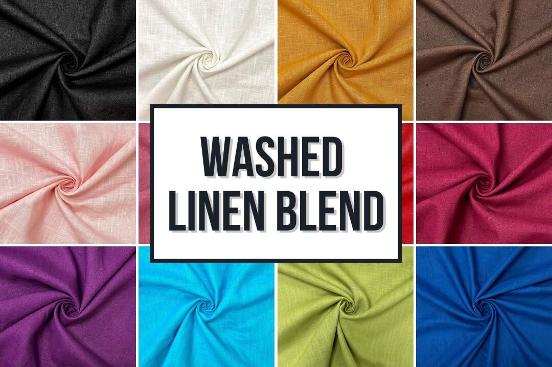 Washed Linen Blend Fabric!