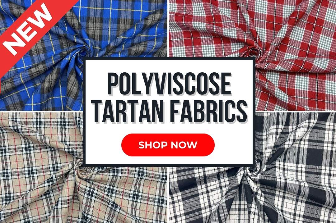 New PolyViscose Tartan Fabrics!