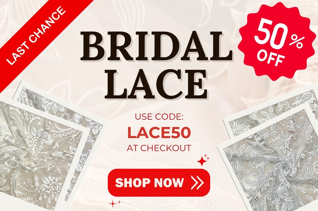 50% OFF Bridal Lace Fabric!