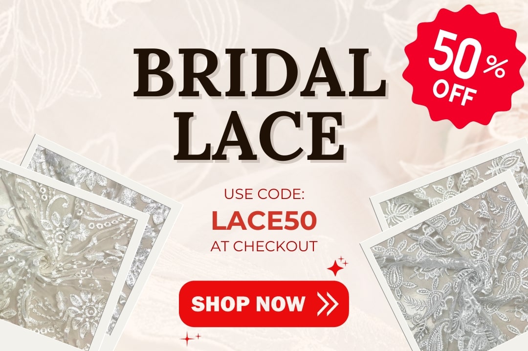 50% OFF Bridal Lace Fabric!