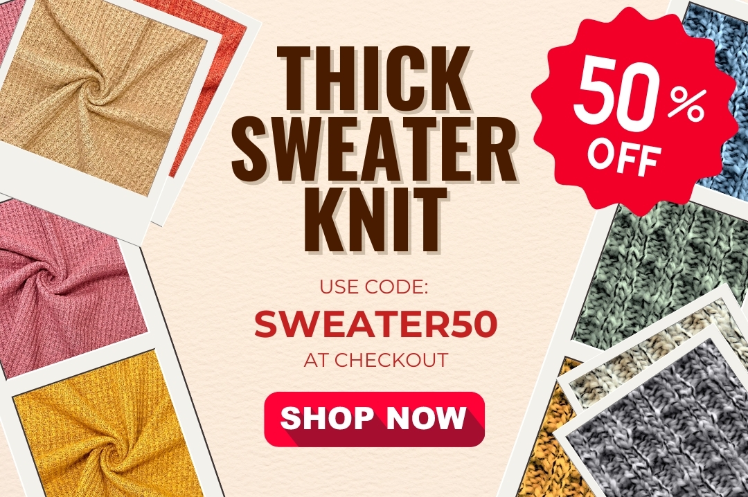 50% OFF Thick Sweater Knit Fabric!