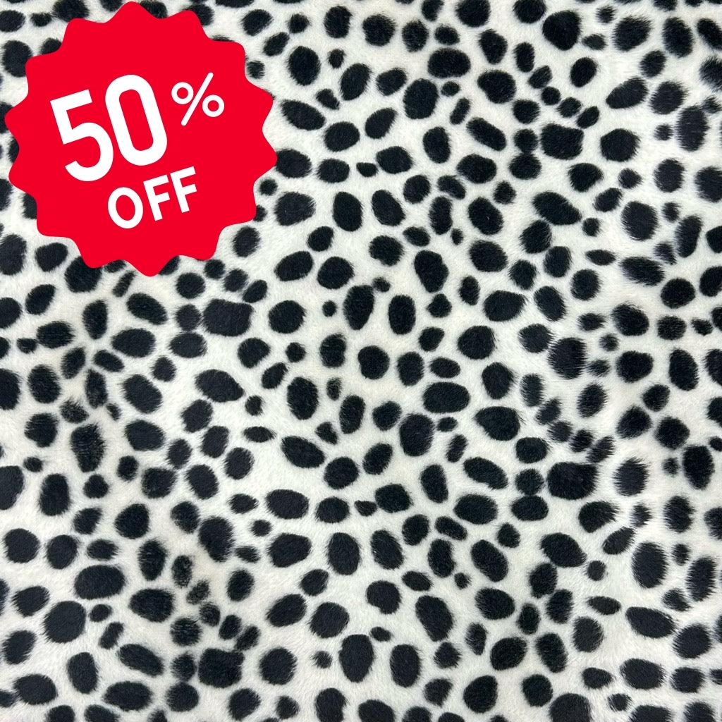 Dalmatian Print Velboa Fabric