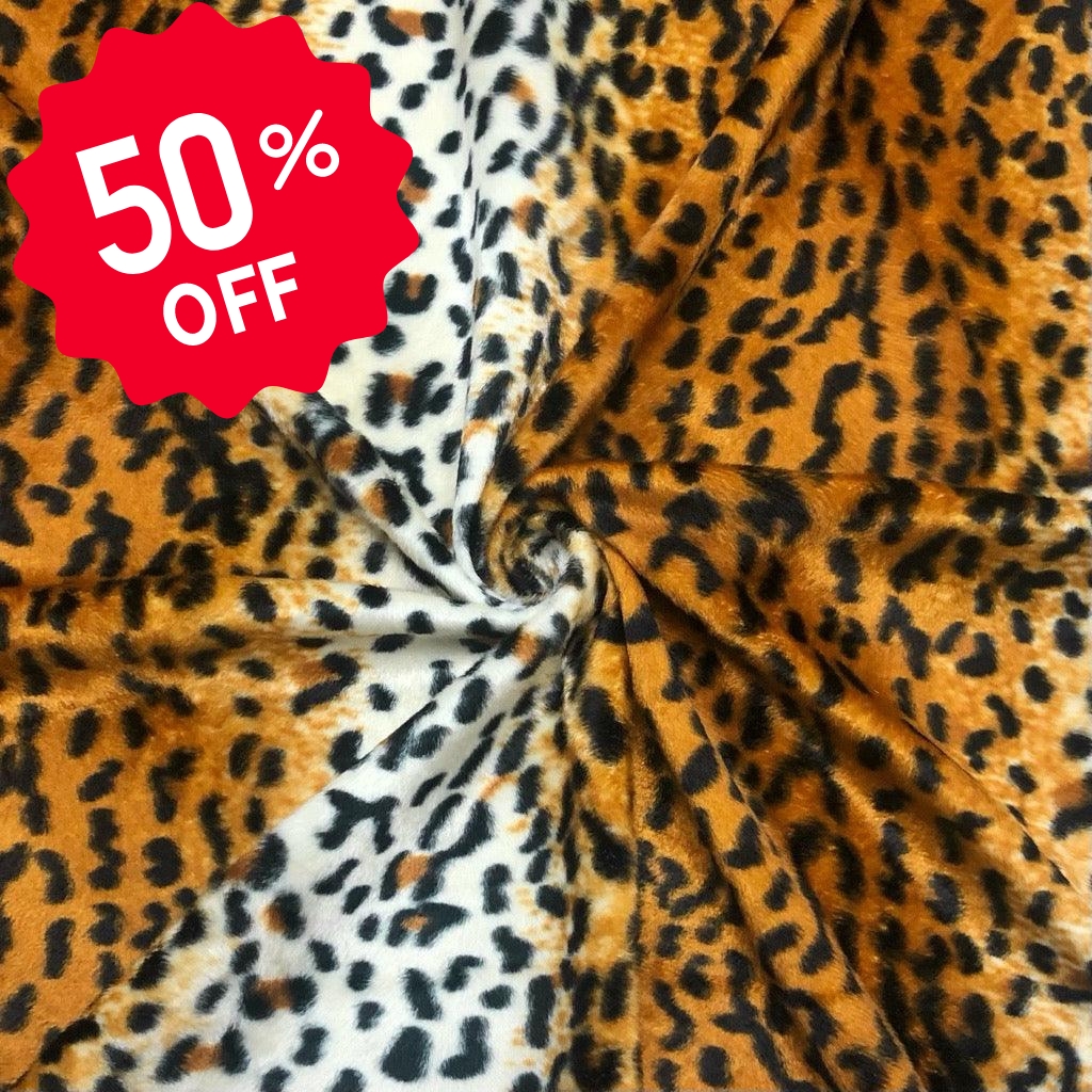 Cheetah Print Velboa Fabric