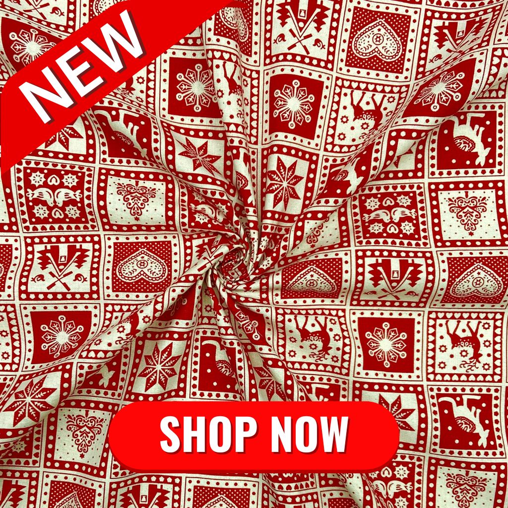 Festive Patchwork Christmas Cotton Fabric