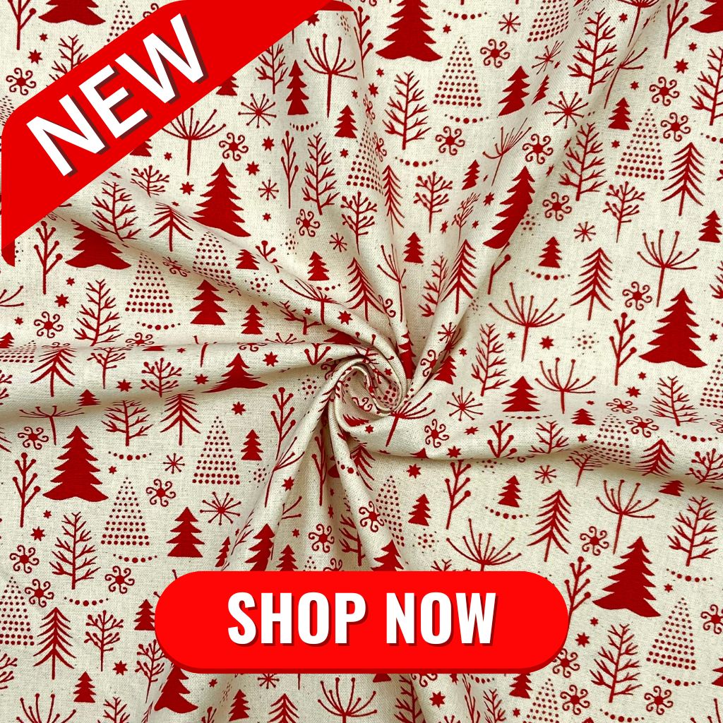 Festive Trees Christmas Cotton Fabric