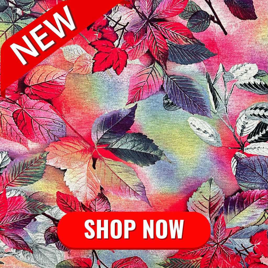 Colourful Leaves Digital Modal-Touch Jersey Fabric