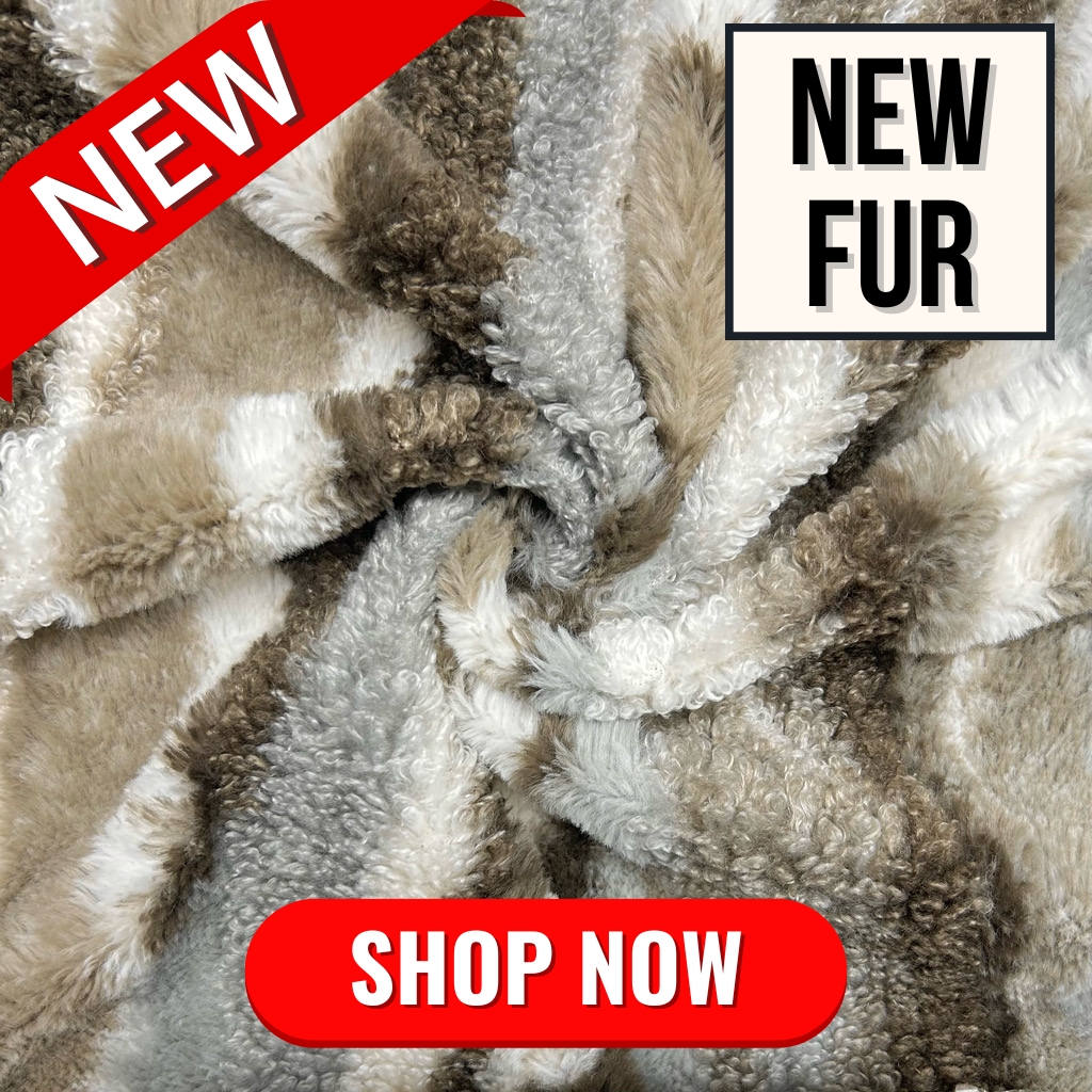 Multi Stripe Teddy Boucle Fur Fabric