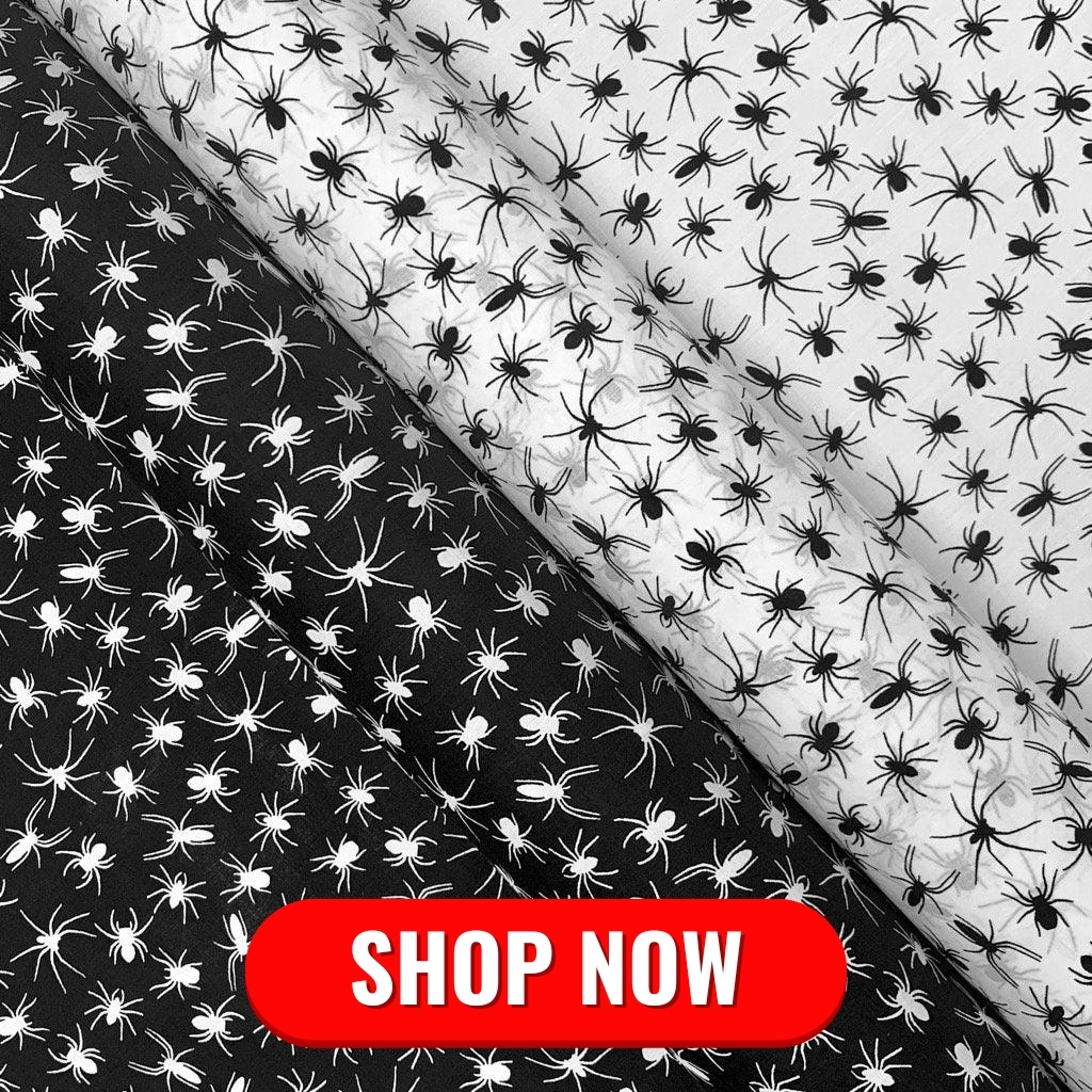 All Over Spiders Polycotton Fabric