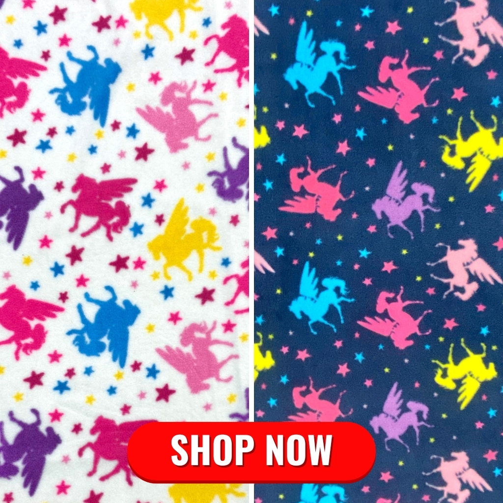 Multicolour Unicorns Anti Pill Polar Fleece Fabric