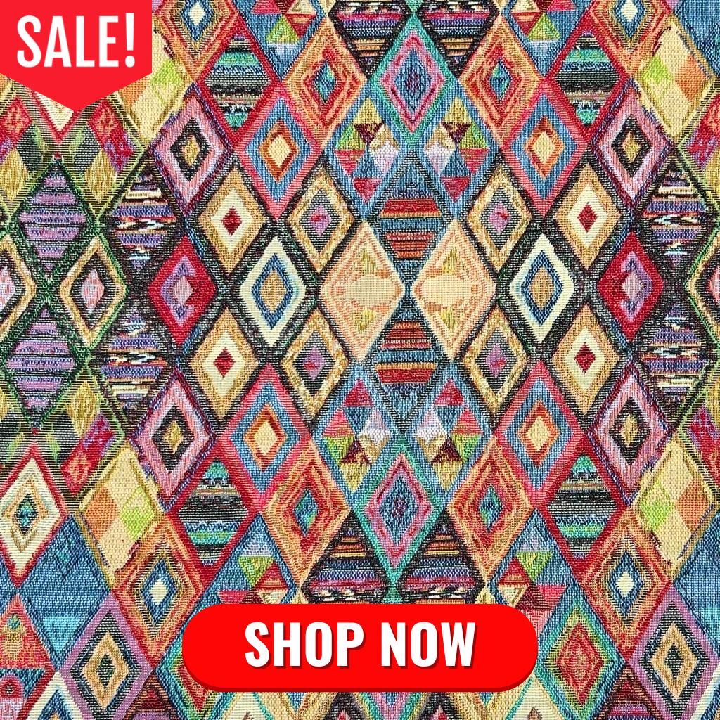 Patterned Tiles Tapestry Fabric