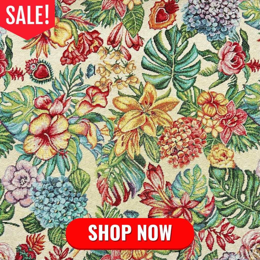 Tropical Floral Tapestry Fabric