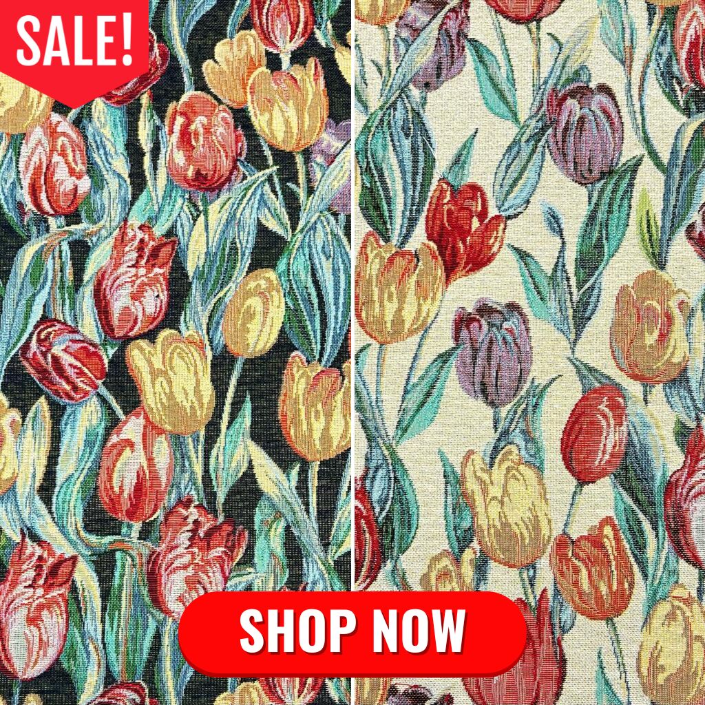 Tulip Garden Tapestry Fabric