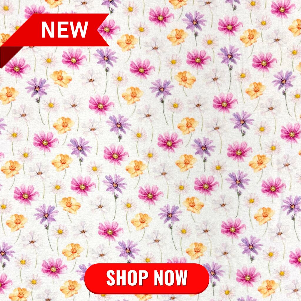 Soft Petal Wildflowers Brushed Cotton Fabric