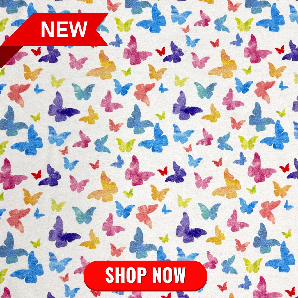 Multicolour Flutter Brushed Cotton Fabric