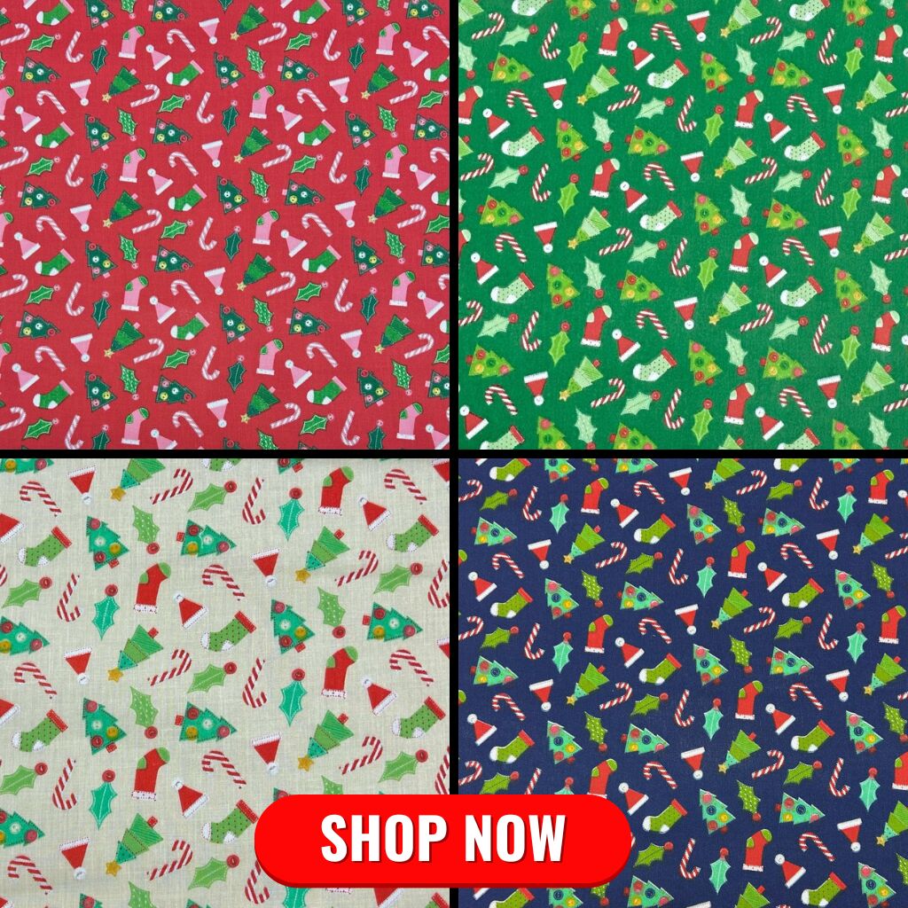 Crafty Christmas Polycotton Fabric