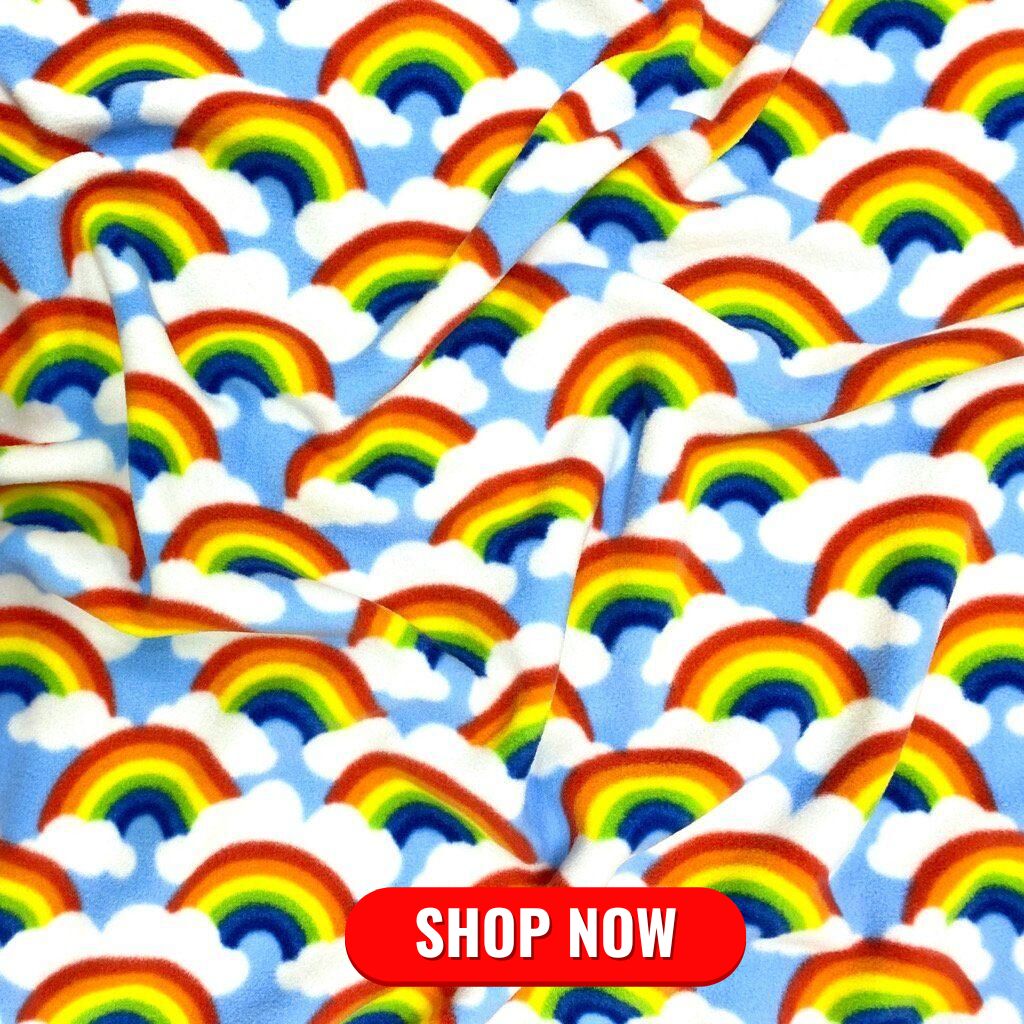 Rainbows Anti Pill Polar Fleece Fabric