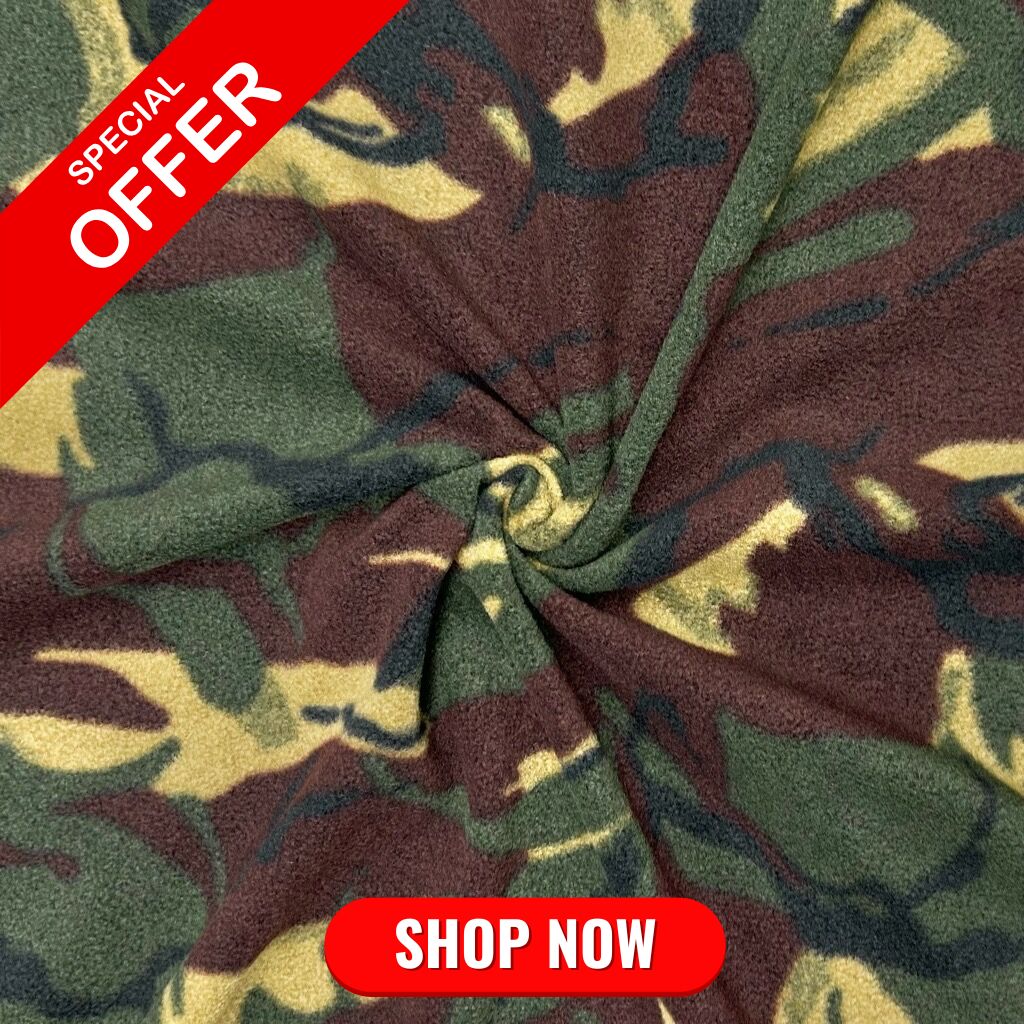 Camouflage Print Fleece Fabric