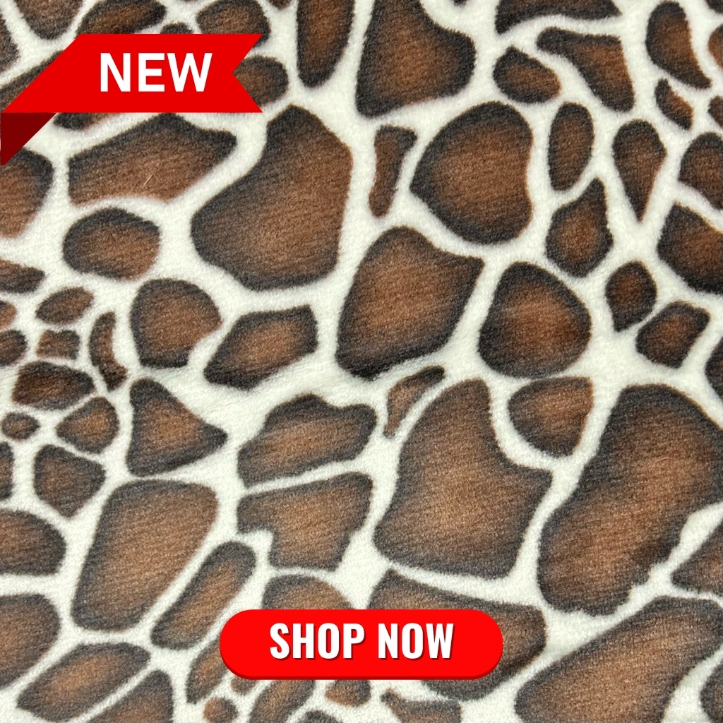 Giraffe Print Cuddle Fleece Fabric