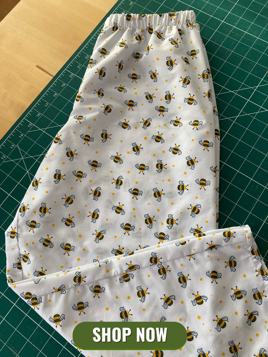 Bees and Dots Polycotton Fabric