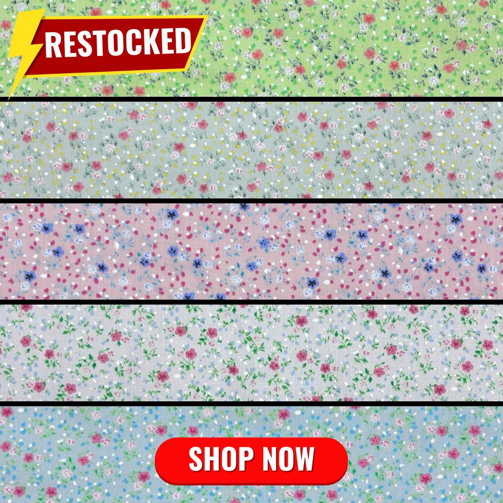 Mini Flowers Polycotton Fabric