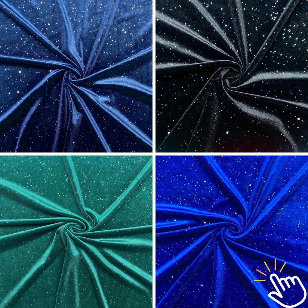 Sparkly Plain Velvet Fabric