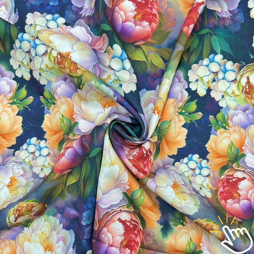 Dreamy Flower Garden Polyester Fabric